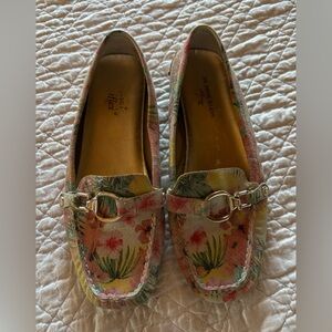 Anne Klein ‘Grandly’ iFlex 100% Leather Driving Moccasins Loafers 7.5M Tropical